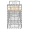 Tömör fenyőfa gabion kerti pad 183x41x60,5 cm
