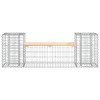 Tömör fenyőfa gabion kerti pad 183x41x60,5 cm