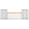 Tömör duglászfenyő gabion kerti pad 183x41x60,5 cm
