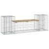 Tömör impregnált fenyőfa gabion kerti pad 183x41x60,5 cm