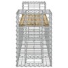 Tömör impregnált fenyőfa gabion kerti pad 183x41x60,5 cm