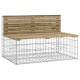 Tömör impregnált fenyőfa gabion kerti pad 347x71x65,5 cm