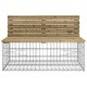 Tömör impregnált fenyőfa gabion kerti pad 347x71x65,5 cm
