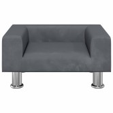 Sötétszürke bársony gyerekkanapé 50 x 45 x 26,5 cm Sötétszürke bársony gyerekkanapé 50 x 45 x 26,5 cm