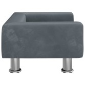 Sötétszürke bársony gyerekkanapé 50 x 45 x 26,5 cm Sötétszürke bársony gyerekkanapé 50 x 45 x 26,5 cm