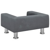 Sötétszürke bársony gyerekkanapé 50 x 45 x 26,5 cm Sötétszürke bársony gyerekkanapé 50 x 45 x 26,5 cm