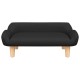 Fekete szövet gyerekkanapé 70 x 40 x 24 cm