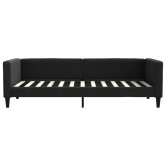 Fekete kihúzható szövet heverő 90x200 cm