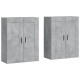 2 db betonszürke szerelt fa falra szerelhető szekrény