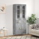 Betonszürke szerelt fa magasszekrény 69,5 x 34 x 180 cm Betonszürke szerelt fa magasszekrény 69,5 x 34 x 180 cm
