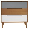 Molde barna tömör fenyőfa fiókos szekrény 80 x 40 x 80 cm