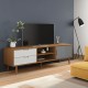 Barna tömör fenyőfa tv-szekrény 158 x 40 x 49 cm Barna tömör fenyőfa tv-szekrény 158 x 40 x 49 cm