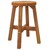 Kerek barna tömör akácfa ülőke 38 x 38 x 45 cm Kerek barna tömör akácfa ülőke 38 x 38 x 45 cm
