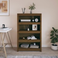 Mézbarna tömör fenyőfa faliszekrény 80 x 35 x 126 cm