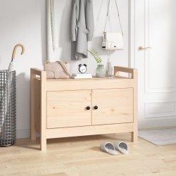 Tömör fenyőfa előszoba pad 80 x 40 x 60 cm