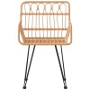 2 db fekete pe rattan karfás kerti szék 56 x 64 x 80 cm