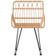 2 db fekete pe rattan karfás kerti szék 56 x 64 x 80 cm