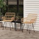 2 db fekete pe rattan karfás kerti szék 56 x 64 x 80 cm