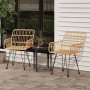 2 db fekete pe rattan karfás kerti szék 56 x 64 x 80 cm