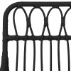 2 db fekete pe rattan karfás kerti szék 56 x 64 x 80 cm