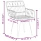 2 db fekete pe rattan karfás kerti szék 56 x 64 x 80 cm
