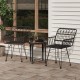 2 db fekete pe rattan karfás kerti szék 56 x 64 x 80 cm