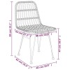 2 db fekete polietilén rattan kerti szék 48 x 62 x 84 cm