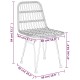 2 db fekete polietilén rattan kerti szék 48 x 62 x 84 cm