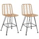 2 db bárszék polietilén rattan és acél 45 x 56 x 103,5 cm