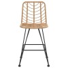 2 db bárszék polietilén rattan és acél 45 x 56 x 103,5 cm