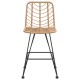 2 db bárszék polietilén rattan és acél 45 x 56 x 103,5 cm