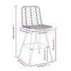 2 db bárszék polietilén rattan és acél 45 x 56 x 103,5 cm