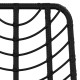 2 db bárszék fekete polietilén rattan és acél 45x56x103,5 cm