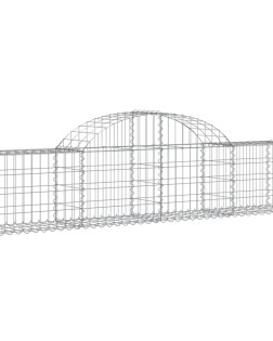 15 db íves horganyzott vas gabion kosár 200x30x40/60 cm