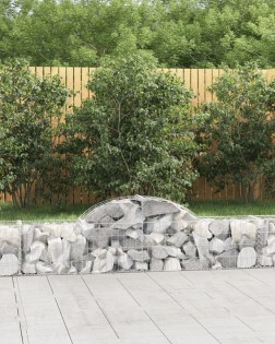 15 db íves horganyzott vas gabion kosár 200x30x40/60 cm