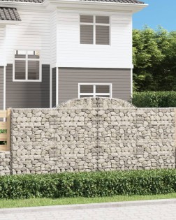 11 db íves horganyzott vas gabion kosár 300x50x140/160 cm