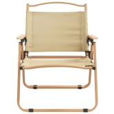 2 db bézs oxford szövet camping szék 54 x 43 x 59 cm