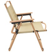 2 db bézs oxford szövet camping szék 54 x 43 x 59 cm