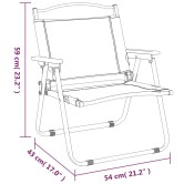 2 db bézs oxford szövet camping szék 54 x 43 x 59 cm