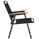 2 db fekete oxford szövet camping szék 54 x 55 x 78 cm