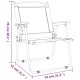 2 db fekete oxford szövet camping szék 54 x 55 x 78 cm