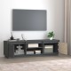 Szürke tömör fenyőfa tv-szekrény 140 x 35 x 40 cm Szürke tömör fenyőfa tv-szekrény 140 x 35 x 40 cm