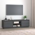 Szürke tömör fenyőfa tv-szekrény 140 x 35 x 40 cm