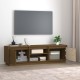 Mézbarna tömör fenyőfa tv-szekrény 140 x 35 x 40 cm