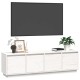 Fehér tömör fenyőfa tv-szekrény 156 x 37 x 45 cm Fehér tömör fenyőfa tv-szekrény 156 x 37 x 45 cm
