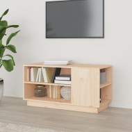 Tömör fenyőfa tv-szekrény 80x35x40,5 cm