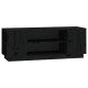 Fekete tömör fenyőfa tv-szekrény 110x35x40,5 cm Fekete tömör fenyőfa tv-szekrény 110x35x40,5 cm