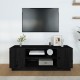 Fekete tömör fenyőfa tv-szekrény 110x35x40,5 cm Fekete tömör fenyőfa tv-szekrény 110x35x40,5 cm