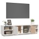 Fehér tömör fenyőfa tv-szekrény 156 x 40 x 40 cm Fehér tömör fenyőfa tv-szekrény 156 x 40 x 40 cm