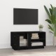 Fekete tömör fenyőfa tv-szekrény 80 x 35 x 40,5 cm Fekete tömör fenyőfa tv-szekrény 80 x 35 x 40,5 cm
